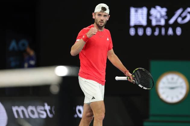 Jacob Fearnley of Great Britain Australian Open, Day Two, Tennis, Melbourne Park, Melbourne, Australia - 13 Jan 2025  Copyright: xRachelxBach Shutterstockx 15098220hk