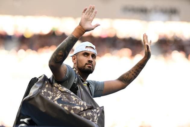 TENNIS AUSTRALIAN OPEN, Nick Kyrgios of Australia arrives to court for his round 1 match against Jacob Fearnley of Great Britain during the 2025 Australian Open at Melbourne Park in Melbourne, Monday, January 13, 2025. ( NO ARCHIVING, EDITORIAL USE ONLY, NO USE IN BOOKS WITHOUT CONSENT MELBOURNE VICTORIA AUSTRALIA  Copyright: xJAMESxROSSx 20250113121197210353