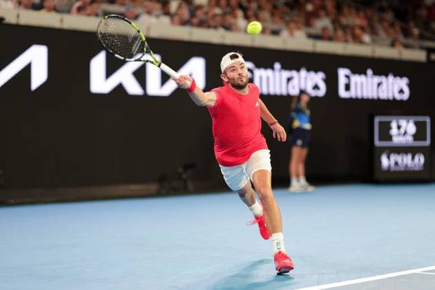 Jacob Fearnley of Great Britain Australian Open, Day Two, Tennis, Melbourne Park, Melbourne, Australia - 13 Jan 2025  Copyright: xRachelxBach Shutterstockx 15098220ii