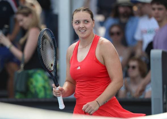 Jule Niemeier GER cheers after the win, jubilation, joy, emotion, Australian Open 2024, Melbourne Park, Melbourne, Victoria, Australia Copyright: xJuergenxHasenkopfx