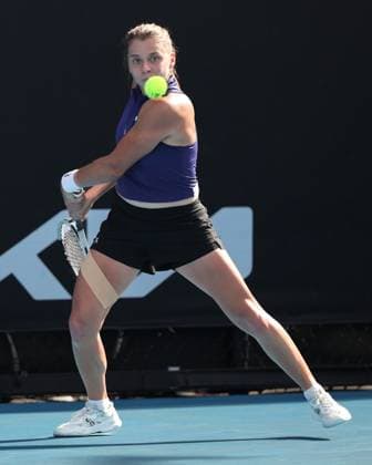 Maja Chwalinska POL , Australian Open 2024, Melbourne Park, Melbourne, Victoria, Australia Copyright: xJuergenxHasenkopfx