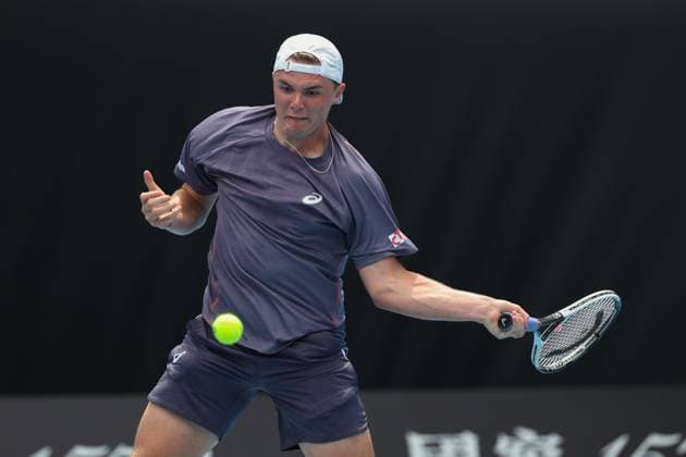 Dominic Stricker SUI , Australian Open 2024, Melbourne Park, Melbourne, Victoria, Australia Copyright: xJuergenxHasenkopfx