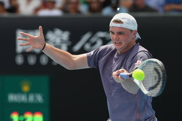 Dominic Stricker SUI , Australian Open 2024, Melbourne Park, Melbourne, Victoria, Australia Copyright: xJuergenxHasenkopfx