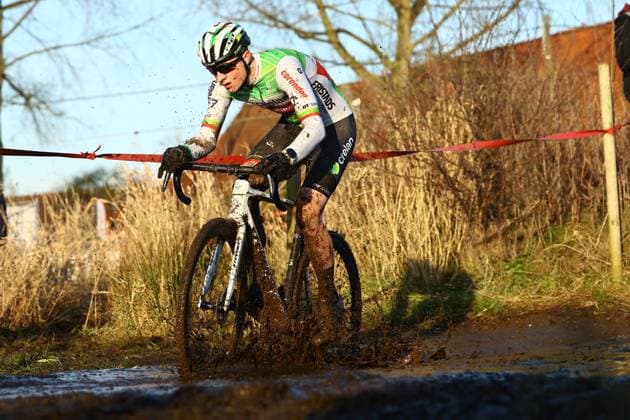 Belgian Toon Vandebosch pictured in action during the men s elite race of the Cyclocross Otegem cycling event, in Otegem, the day after the Belgian national cyclocross championships. DAVIDxPINTENS  x110334974x