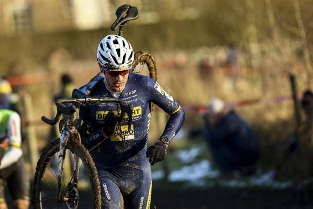 Belgian Toon Aerts pictured in action during the men s elite race of the Cyclocross Otegem cycling event, Monday 13 January 2025 in Otegem, the day after the Belgian national cyclocross championships. DAVIDxPINTENS  x110340625x