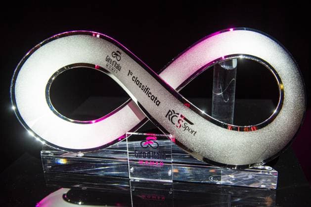 trophy during the Giro d& x2019;Italia and Giro d& x2019;Italia Women 2025 Presentation - Auditorium Parco della Musica Ennio Morricone in Rome, Italy - Monday , January 13, 2025. - Cycling  Copyright: xValentinaxStefanelli LaPressex