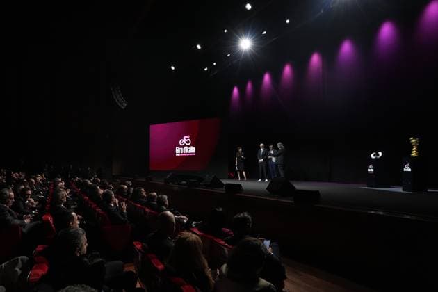 a moment of the event during the Giro d& x2019;Italia and Giro d& x2019;Italia Women 2025 Presentation - Auditorium Parco della Musica Ennio Morricone in Rome, Italy - Monday , January 13, 2025. - Cycling  Copyright: xMassimoxPaolone LaPressex