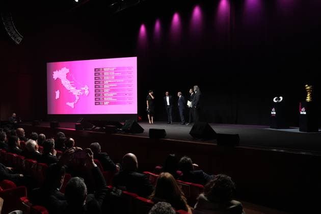 a moment of event during the Giro d& x2019;Italia and Giro d& x2019;Italia Women 2025 Presentation - Auditorium Parco della Musica Ennio Morricone in Rome, Italy - Monday , January 13, 2025. - Cycling  Copyright: xMassimoxPaolone LaPressex