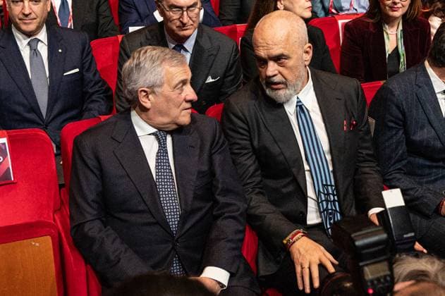 Presentation Of 108 Giro Italia Underway In Rome Antonio Tajani and Edi Rama attend the presentation of the 108th Giro Italia at Auditorium PDM in Rome, Italy, on January 13, 2025. Rome Italy  Copyright: xMassimoxValicchiax originalFilename:valicchia-notitle250113_np6pf.jpg