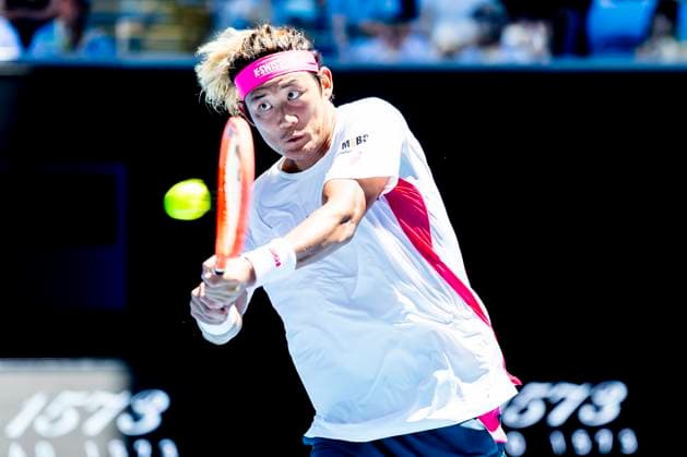 MELBOURNE, VIC - JANUARY 14: Zhizhen Zhang of China in action during Round 1 of the 2025 Australian Open on January 14 2025, at Melbourne Park in Melbourne, Australia. (Photo by Jason Heidrich Icon Sportswire) TENNIS: JAN 14 Australian Open EDITORIAL USE ONLY Icon250114063