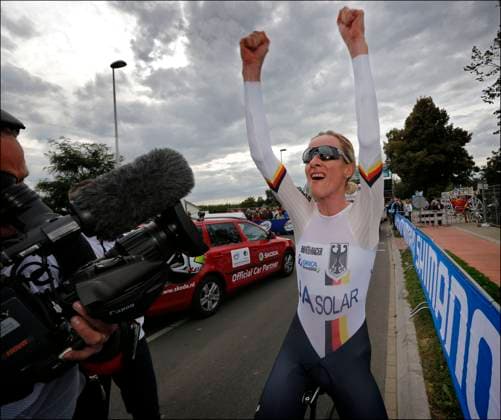 Worldchampionships TT women 2012 Valkenburg - Vilt - Netherlands - wielrennen - cycling - radsport - cyclisme - Judith Arndt pictured during the Worldchampionships time trial TT for women - Photo News Valkenburg Nederland  Copyright: xx 10384194-016