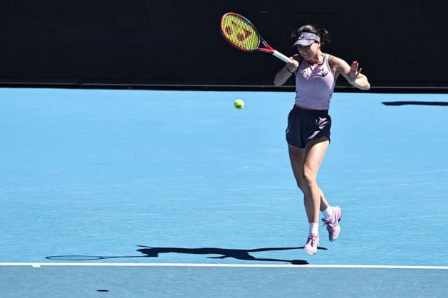 Eva Lys, GER, during first round of 2025 Australian Open in Melbourne, 14 01 2025; - 