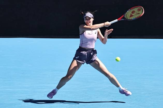 Eva Lys, GER, during first round of 2025 Australian Open in Melbourne, 14 01 2025; - 