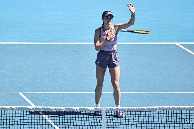Eva Lys, GER, during first round of 2025 Australian Open in Melbourne, 14 01 2025; - 