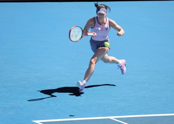 Eva Lys, Australian Open 2024, Melbourne Park, Melbourne, Victoria, Australia Copyright: xJuergenxHasenkopfx