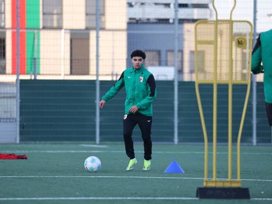 13 02 2025, GER, Football, Men, FC Augsburg II, U23, Regionalliga Bayern, Training kick-off, FCA, 2025, U23 new signing Aiman Dardari