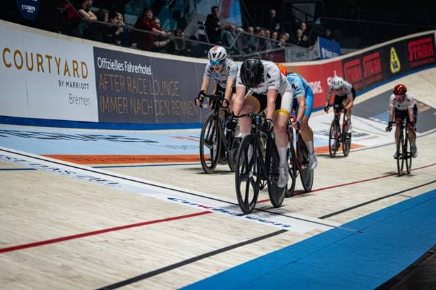 KÄMPFERT Isabell Sixdays Bremen 2025 Team 1 KÄMPFERT Isabell GER Black Landscape horizontal Landscape Event Event Sixdays Bremen 2025 Category Category Cycling Track Cycling Sixdays Elite Women Location Place Europe Germany Bremen ÖVB Arena Discipline Madison Distance m Date Date 13 01 2025 Monday Day 4