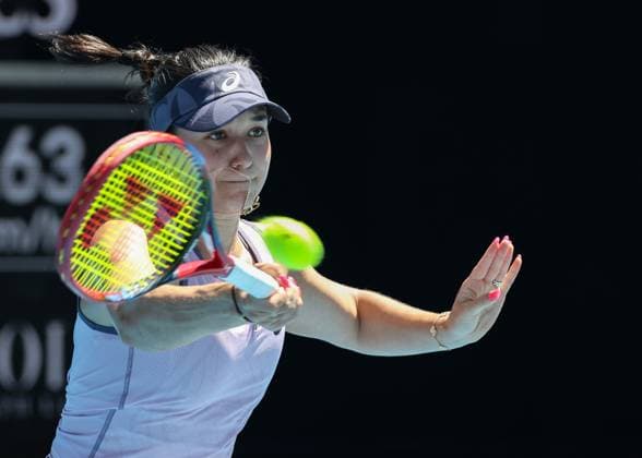 Eva Lys, Australian Open 2024, Melbourne Park, Melbourne, Victoria, Australia Copyright: xJuergenxHasenkopfx