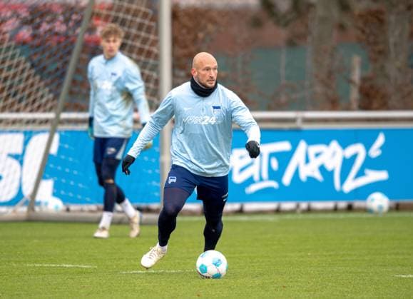 Soccer, Men, Season 2024 25, 2 Bundesliga, Hertha BSC, Training, Toni Leistner Hertha BSC , 14 01 2025, Copyright: xSebastianxRäppold MatthiasxKochx