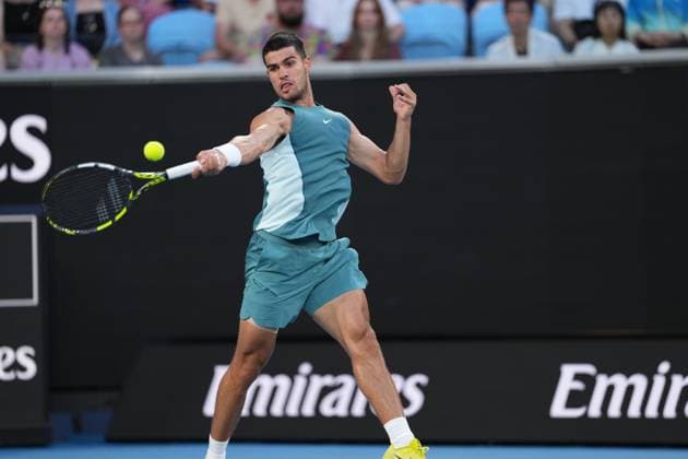 TENNIS : Australie Open - Melbourne - 14 01 2024 Tennis : Australian Open 2025 - Melbourne - Carlos Alcaraz Melbourne  Copyright: xaox xpsnewzx