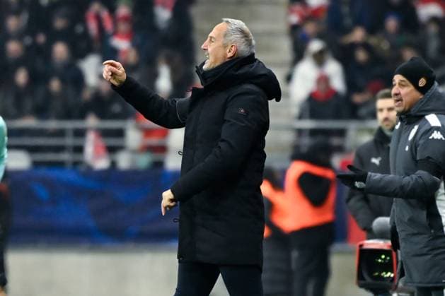 Fußball, Coupe de France, Stade Reims - AS Monaco FOOTBALL : Reims vs Monaco - Coupe de France - 14 01 2025 Adolf Huter ( coach Monaco ) during the French Cup match between Stade de Reims and AS Monaco at Stade Auguste Delaune on January 14, 2025 in Reims, France. ( Photo by Dante Badano PsnewZ ) - ReimsFrance  Copyright: xDantexBadanox