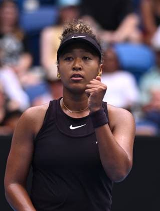 TENNIS AUSTRALIAN OPEN, Naomi Osaka of Japan celebrates during her round 2 match against Karolina Muchova of the Czech Republic during the 2025 Australian Open at Melbourne Park in Melbourne, Wednesday, January 15, 2025. ( NO ARCHIVING, EDITORIAL USE ONLY, NO USE IN BOOKS WITHOUT CONSENT MELBOURNE VICTORIA AUSTRALIA  Copyright: xJAMESxROSSx 20250115140015597487