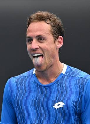 TENNIS AUSTRALIAN OPEN, Roberto Carballes Baena of Spain reacts during his round 2 match against James Duckworth of Australia during the 2025 Australian Open at Melbourne Park in Melbourne, Wednesday, January 15, 2025. ( NO ARCHIVING, EDITORIAL USE ONLY, NO USE IN BOOKS WITHOUT CONSENT MELBOURNE VICTORIA AUSTRALIA  Copyright: xLUKASxCOCHx 20250115182515074654