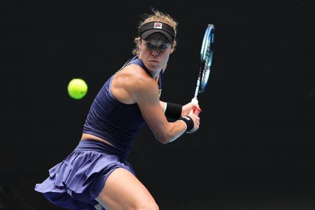 Laura Siegemund of Germany hits a backhand Australian Open, Day Four, Tennis, Melbourne Park, Melbourne, Australia - 15 Jan 2025  Copyright: xRachelxBach Shutterstockx 15101599ag