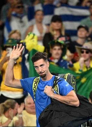 TENNIS AUSTRALIAN OPEN, Thanasi Kokkinakis of Australia arrives for his round 2 match against Jack Draper of Great Britain during the 2025 Australian Open at Melbourne Park in Melbourne, Wednesday, January 15, 2025. ( NO ARCHIVING, EDITORIAL USE ONLY, NO USE IN BOOKS WITHOUT CONSENT MELBOURNE VICTORIA AUSTRALIA  Copyright: xJAMESxROSSx 20250115139384720367
