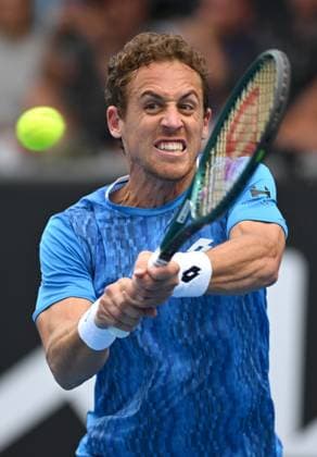 TENNIS AUSTRALIAN OPEN, Roberto Carballes Baena of Spain returns during his round 2 match against James Duckworth of Australia during the 2025 Australian Open at Melbourne Park in Melbourne, Wednesday, January 15, 2025. ( NO ARCHIVING, EDITORIAL USE ONLY, NO USE IN BOOKS WITHOUT CONSENT MELBOURNE VICTORIA AUSTRALIA  Copyright: xLUKASxCOCHx 20250115188033853132