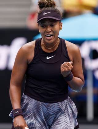 (250115) -- MELBOURNE, Jan. 15, 2025 -- Osaka Naomi reacts during the women s singles 2nd round match between Osaka Naomi of Japan and Karolina Muchova of the Czech Republic at Australian Open tennis tournament in Melbourne, Australia, Jan. 15, 2025. ) (SP)AUSTRALIA-MELBOURNE-TENNIS-AUSTRALIAN OPEN-DAY 4 MaxPing 