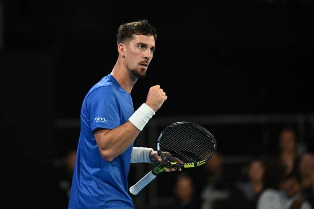 TENNIS AUSTRALIAN OPEN, Thanasi Kokkinakis of Australia celebrates duriing his round 2 match against Jack Draper of Great Britain during the 2025 Australian Open at Melbourne Park in Melbourne, Wednesday, January 15, 2025. ( NO ARCHIVING, EDITORIAL USE ONLY, NO USE IN BOOKS WITHOUT CONSENT MELBOURNE VICTORIA AUSTRALIA  Copyright: xJAMESxROSSx 20250115136571933291