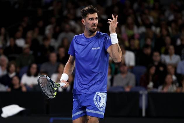 Thanasi Kokkinakis of Australia reacts Australian Open, Day Four, Tennis, Melbourne Park, Melbourne, Australia - 15 Jan 2025  Copyright: xEllaxLing Shutterstockx 15101600bt
