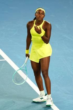 Coco Gauff of USA reacts Australian Open, Day Four, Tennis, Melbourne Park, Melbourne, Australia - 15 Jan 2025  Copyright: xRachelxBach Shutterstockx 15101599fr