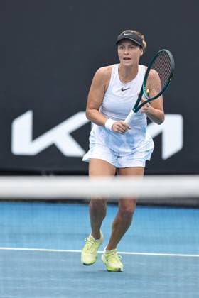 Tatjana Maria, GER, during second round of 2025 Australian Open in Melbourne, 15 01 2025