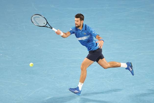 Novak Djokovic, SRB, during second round of 2025 Australian Open in Melbourne, 15 01 2025