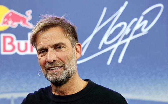 Red Bull Presentation Juergen Klopp Salzburg, 14 01 2025, Red Bull Hangar 7, Red Bull Soccer , In the picture Jürgen Klopp, Head of Global Soccer of RED BULL , Picture Point