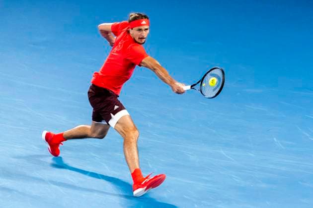 MELBOURNE, VIC - JANUARY 15: Alexander Zverev of Germany in action during Round 2 of the 2025 Australian Open on January 15 2025, at Melbourne Park in Melbourne, Australia. (Photo by Jason Heidrich Icon Sportswire) TENNIS: JAN 15 Australian Open EDITORIAL USE ONLY Icon250115219