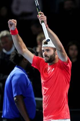 Jacob Fearnley of Great Britain celebrates Australian Open, Day Four, Tennis, Melbourne Park, Melbourne, Australia - 15 Jan 2025  Copyright: xRachelxBach Shutterstockx 15101599ka