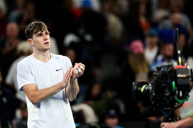 Jack Draper of Great Britain celebrates his win Australian Open, Day Four, Tennis, Melbourne Park, Melbourne, Australia - 15 Jan 2025  Copyright: xRachelxBach Shutterstockx 15101599nj