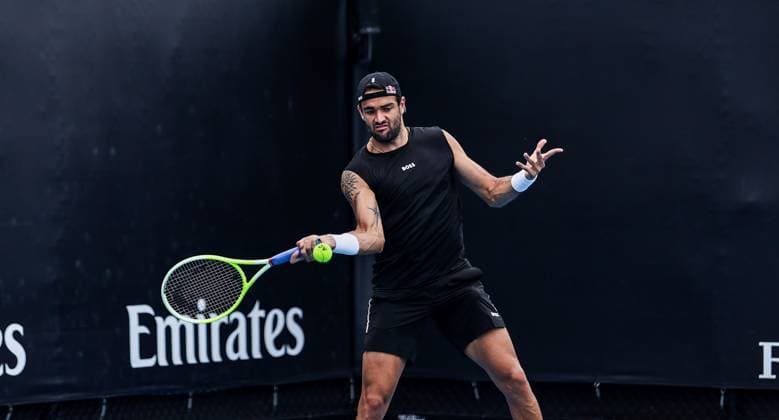 January 15, 2025, Melbourne, Victoria, Australia: Matteo Berrettini Italian professional tennis player currently ranked 34th and narrowly missed out on being seeded at Australian open. His career high is 6th in the world back in 2022 and is on the track back to the world s top 20 after overcoming some injuries. Melbourne Australia - ZUMAs197 20250115_aaa_s197_014 Copyright: xRichardxHainesx