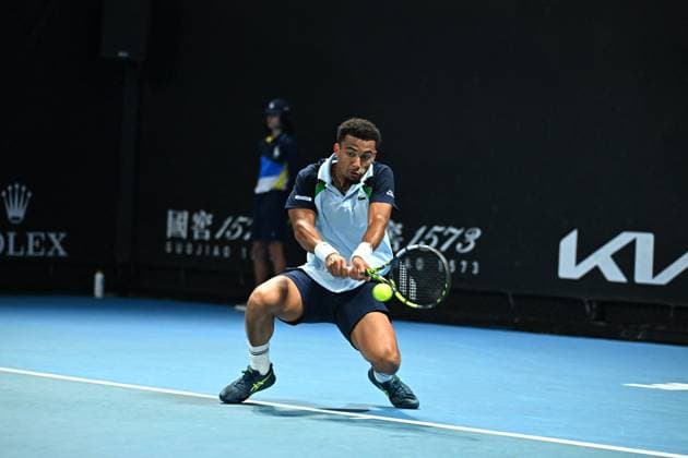 Australian Open - Mens Singles - Round 2 Arthur Fils (FRA) during his second match match at the 2025 Australian Open at Melbourne Park in Melbourne, Australia, on January 15, 2025. Photo by Corinne Dubreuil ABACAPRESS.COM Melbourne Australia  Copyright: xDubreuilxCorinne ABACAx