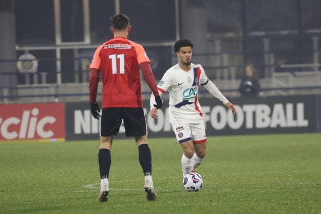 Coupe de France : Espaly vs PSG Thierry LARRET MAXPPP. Football. 16eme finale Coupe de France. Football Club Espaly vs Paris Saint Germain. Stade Marcel Michelin, Clermont-Ferrand le 15 Janvier 2025. CLERMONT-FERRAND (63) STADE STADE MARCEL MICHELIN PUY DE DOME AUVERGNE RHONE-ALP FRANCE  Copyright: xThierryxLARRET MAXPPPxThierryxLARRETx TL_20250115_2008 0794554799st