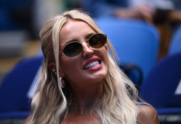 TENNIS AUSTRALIAN OPEN, Morgan Riddle attends to watch partner Taylor Fritz of USA play his round 2 match against Cristian Garin of Chile during the 2025 Australian Open at Melbourne Park in Melbourne, Thursday, January 16, 2025. ( NO ARCHIVING, EDITORIAL USE ONLY, NO USE IN BOOKS WITHOUT CONSENT MELBOURNE VICTORIA AUSTRALIA  Copyright: xJOELxCARRETTx 20250116152701571540