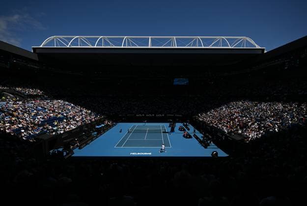 TENNIS AUSTRALIAN OPEN, General view of play asAlex De Minaur of Australia plays his round 2 match against Tristian Boyer of USA during the 2025 Australian Open at Melbourne Park in Melbourne, Thursday, January 16, 2025. ( NO ARCHIVING, EDITORIAL USE ONLY, NO USE IN BOOKS WITHOUT CONSENT MELBOURNE VICTORIA AUSTRALIA  Copyright: xLUKASxCOCHx 20250116132394701794