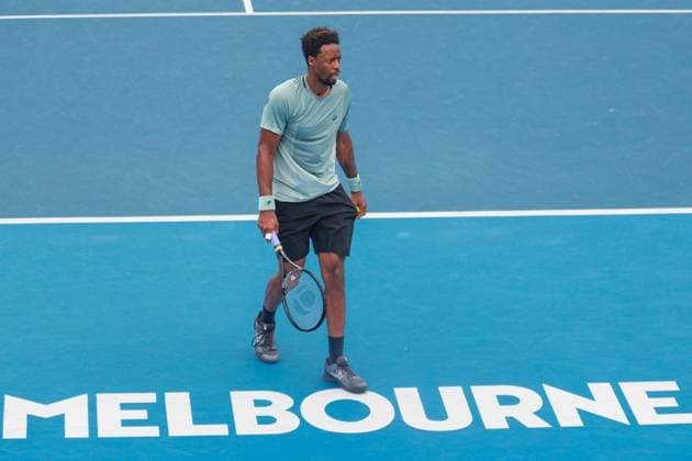 Gael Monfils, Australian Open 2024, Melbourne Park, Melbourne, Victoria, Australia Copyright: xJuergenxHasenkopfx