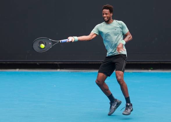 Gael Monfils, Australian Open 2024, Melbourne Park, Melbourne, Victoria, Australia Copyright: xJuergenxHasenkopfx