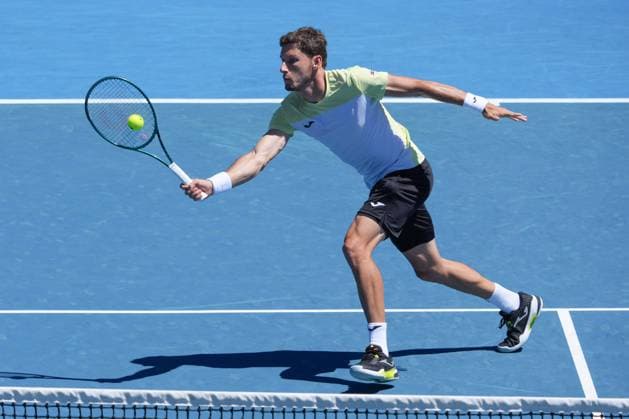 Tennis 2025: Australian Open Day 5 January 16, 2025: PABLO CARRENO BUSTA of Spain in action against 21st seed BEN SHELTON of the USA on KIA Arena in a Men s Singles 2nd round match on day 5 of the 2025 Australian Open in Melbourne, Australia. Sydney Low Cal Media(Credit Image: Â Sydney Low Cal Sport Media) Melbourne Victoria Australia EDITORIAL USE ONLY Copyright: xx ZUMA-20250116_faf_c04_027.jpg SydneyxLowx csmphotothree345336