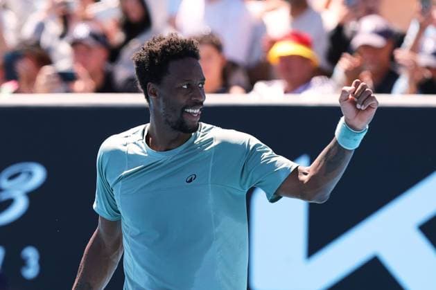 Gael Monfils of France celebrates winning his match Australian Open, Day Five, Tennis, Melbourne Park, Melbourne, Australia - 16 Jan 2025  Copyright: xRachelxBach Shutterstockx 15102640bq