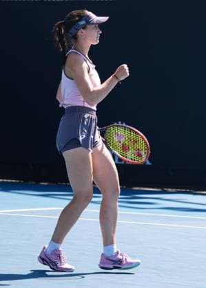 Eva Lys makes a fist and cheers,cheers,joy,emotion, Australian Open 2024, Melbourne Park, Melbourne, Victoria, Australia Copyright: xJuergenxHasenkopfx